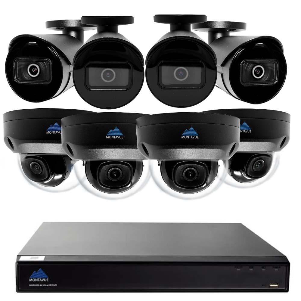 Montavue Residential Security Camera System w/ 4 2K Bullet Cameras and