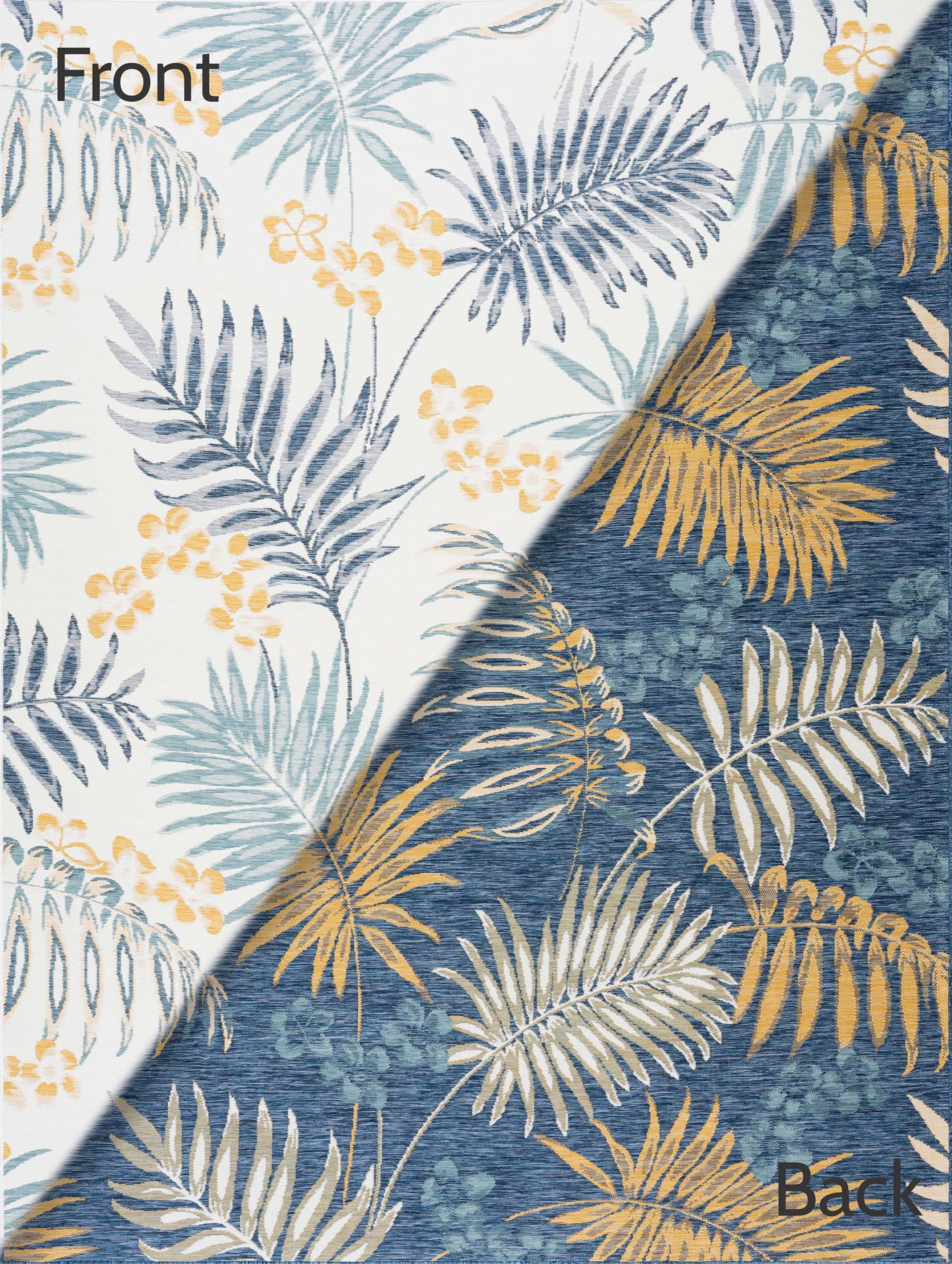 8x10 Water Resistant, Large Indoor Outdoor Rugs for Patios, Front Door Entry, Entryway, Deck, Porch, Balcony | Outside Area Rug for Patio | Navy, Floral | Size: 7'11'' x 10'3''