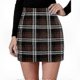 thumbnail image 1 of New Women's High Waist Plaid Bodycon Pencil Skirt - Wool Mini Skirt for Casual & Office Wear, 1 of 4