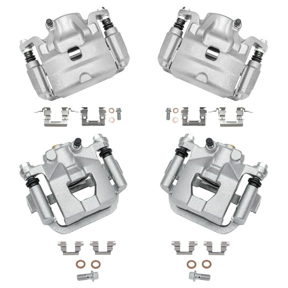 Detroit Axle - Front & Rear Disc Brake Calipers w/Bracket Kit Replacement for 2007 2008 2009 2010 Nissan Altima