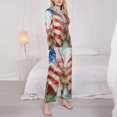 thumbnail image 3 of Balery Patriotic Butterfly Floral Conjunto de Pijama con Estampado para Mujer, Conjunto de Dos Piezas con Manga Larga, Ropa de Dormir Suave con Bolsillos, Pijamas Cómodos-Small, 3 of 7