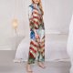 thumbnail image 3 of Balery Patriotic Butterfly Floral Conjunto de Pijama con Estampado para Mujer, Conjunto de Dos Piezas con Manga Larga, Ropa de Dormir Suave con Bolsillos, Pijamas Cómodos-Small, 3 of 7