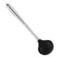 thumbnail image 3 of Cuchara de sopa Mango de acero inoxidable de silicona Cuchara de cocina Utensilio de cocina antiadherente, Cuchara de sopa kenally LF000177-02, 3 of 7