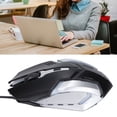 thumbnail image 4 of USB Mouse, Gaming Mouse Wired Sturdy Durable  for Home for Office Black,White, 4 of 7