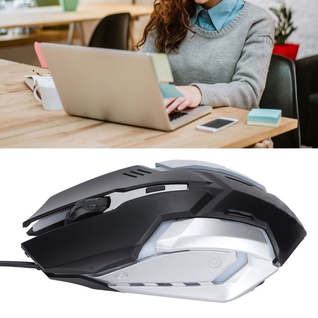 Ratón Para Juegos Con Cable, Ratón Para Computadora Con Cable Luz De Respiración Automática Sensores De Nivel De Juego Sin Unidad Resistentes Y Duraderos Para La Oficina Para