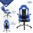thumbnail image 3 of Racing Car Style Gaming Chair PU Leather Executive Office Computer Seat, 3 of 10