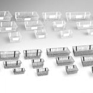Rack'Em 9188-W Mount Anywhere White Wire Basket 18"x6"x8" with Label Plate for Your Storage and Organizational Needs.