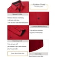 thumbnail image 5 of Alex Vando Mens Dress Shirts Regular Fit Long Sleeve Stretch Business Dress Shirts for Men, 5 of 6