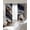 Dark Blue White Light Brown, variant on Blue Brown Blackout Curtains for Bedroom/Living Room, Thermal Insulated Kitchen Curtains, Modern Abstract Art Grommet Darkening Window Treatment Drapes 27.5"x39"x2