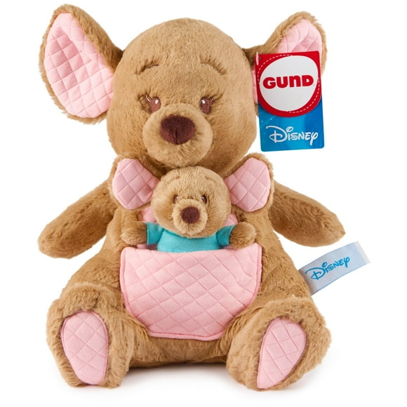 GUND Disney Official Kanga and Roo Oh So Snuggly Plush, Winnie The Pooh, Kangaroo and Baby Stuffed Animals for Ages 1 and Up, Brown, 12.5â