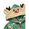 thumbnail image 6 of GRNSHTS Christmas Family Matching Hoodie Pajamas Reindeer One Piece Jumpsuit Zipper Pjs for Adult Kids Baby, 6 of 7