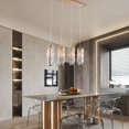 4Light Pendant Lighting Over Island, Adjustable Modern Crystal Pendant