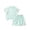 Green, variant on Girls Summer Sport Breathable Mesh Short Sleeve Top And Shorts Sun Activewear Outfit For Kids Outfits for Baby Girls