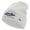 White, variant on US Infantry Veteran Embroidered 12 Inch Long Knitted Beanie - Navy OSFM