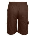thumbnail image 7 of Jacenvly Men's Casual Summer Shorts Solid Trendy Plus Size Board Shorts Soft Satiny Men's Sport Pure Color Bandage Loose Sweatpants Drawstring Shorts Pant Brown, 7 of 7