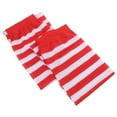 thumbnail image 5 of LEORX Christmas Red White Stockings Thigh High Striped Over Knee Socks for Women Girls - Free Size, 5 of 8