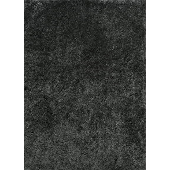 Designer Home Motif Shag Area Rug 2300 00115 Siena Dark Grey Soft Plush 2' 7" x 3' 11" Rectangle
