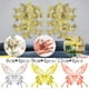 thumbnail image 1 of Pared-Down Mariposa 3D, Decorativa Dorada, Lujo, Transforming Habit, Fondant y Bodas y Baby Shower, Fácil de Usar, Peradhesivo, Juego 12 Piezas, Tamaños de 6, 8 y 12 Cm, 1 of 1