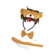 thumbnail image 5 of Conjunto de disfraz de león para niños con aro para el pelo, disfraz de animal para fiesta de Halloween, cosplay para Café Marrón, 5 of 9