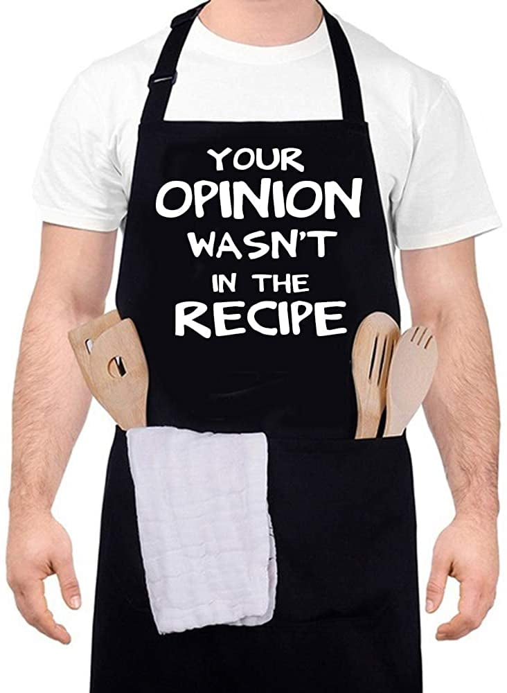 Funny BBQ Cooking Novelty Chef Essential Bib Apron Dad King Of The Grill Apron 