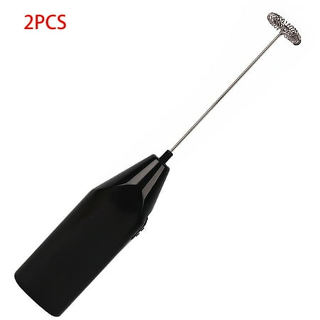 

2 Pieces Electric Milk Frother Handheld Egg Whisk Mixer Foam Maker Drinks Coffee Stirrer Foamer Black