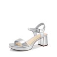 thumbnail image 1 of Sandalias Plataforma para Mujer DREAM PAIRS Plateadas Talla 9.5, 1 of 7