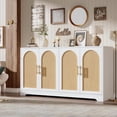 thumbnail image 2 of TROPOW Sideboard Buffet Cabinet - Credenza Storage with 4 Rattan Doors and Shelves, Modern Console Table Accent Coffee Bar Cabinet for Living Room, Kitchen, Hallway, Dining Room, Entryway, 2 of 7