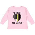 thumbnail image 3 of Inktastic Dispatcher Daddy Gold Line Emergency Boys or Girls Long Sleeve Toddler T-Shirt, 3 of 5
