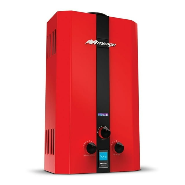 Calentador De Gas Lp Mirage Boiler De Paso 6 Litros Rojo