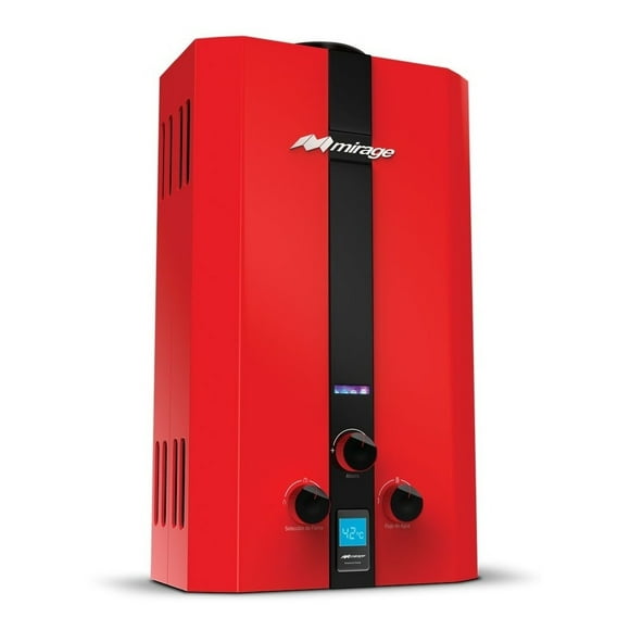 Calentador De Gas Lp Mirage Boiler De Paso 6 Litros Rojo
