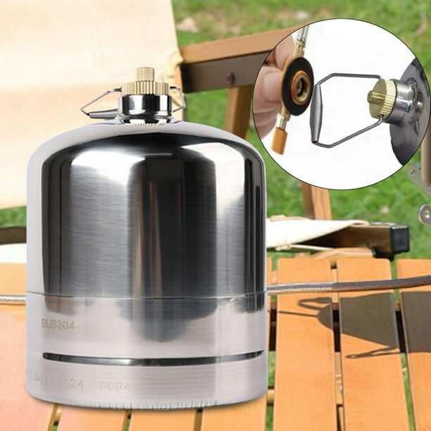 Cilindro de tanque de Gas para acampada, contenedor de almacenamiento portátil recargable vacío, bote de combustible de Gas para mochilero de barbacoa 3L