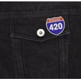 thumbnail image 5 of Interstate 420 Marijuana Weed THC Hard Enamel Lapel Pin, 5 of 7