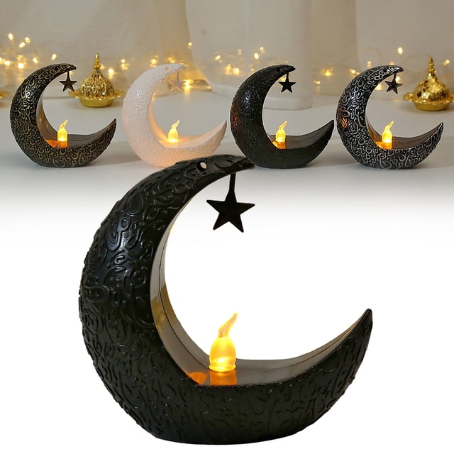 Bougies d'Halloween, le Design de la Lune Étoilée s'Illumine Souvent, Offrant une Sensation de Rêve et de Paix
