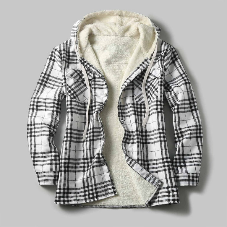 Buffalo plaid shop hooded jacket