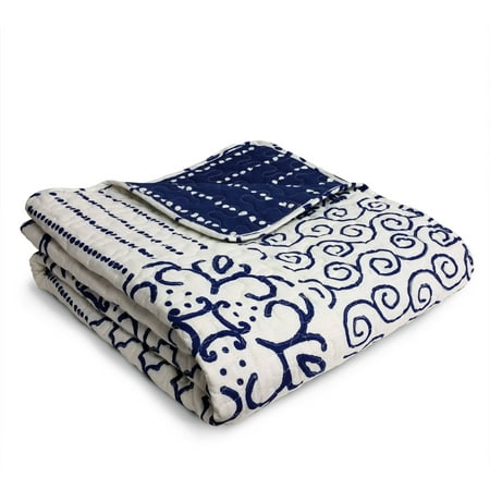 Blue Monique Throw (60u0022x50u0022) - Lush Décor