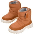 thumbnail image 3 of Quealent Kids Winter Snow Boots Slip Resistant Outdoor Cold Weather Boots for Boys Girls Toddler to Big Kid Brown for Size 6.5, 3 of 6