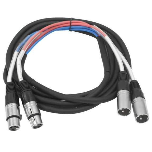 Seismic Audio  - 2 Channel XLR Colored Snake Cable 10 Feet- NEW - Pro Audio - SARLX-2x10