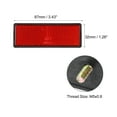 thumbnail image 3 of Unique Bargains 4pcs M5x0.8 Red Plastic Universal Screw Mount Reflective Warning Reflector for Motorcycle Bicycle, 3 of 6