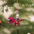 thumbnail image 4 of Adorno Navideño Acrílico Con Dinosaurio Divertido De Dibujos Animados En 2D, Adorno Para Árbol De Navidad, Colgante, Adornos Navideños, Colgante Para Coche, Decoración Navideña, 4 of 7