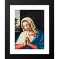thumbnail image 2 of Giovanni Battista Salvi da Sassoferrato 11x14 Black Modern Framed Museum Art Print Titled - The Madonna at Prayer, a Landscape Beyond, 2 of 5