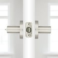thumbnail image 4 of Kwikset Milan Round Keyed Entry Lever Doorknob with Smartkey Matte Black - Contains 2 Levers, 4 of 7
