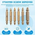 thumbnail image 4 of Kit de Extractor Tornillos DañAdos 6 Piezas, Juego Extractores Pelados para Remover FáCil y RáPidamente los TamañOs Comunes Herramientas Rotas, 4 of 9