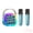 Sky Blue, variant on Mini Karaoke Machine with 2 Wireless Microphones Voice Changer Stereo Sound Portable Bluetooth-compatible Portable Speaker with Light