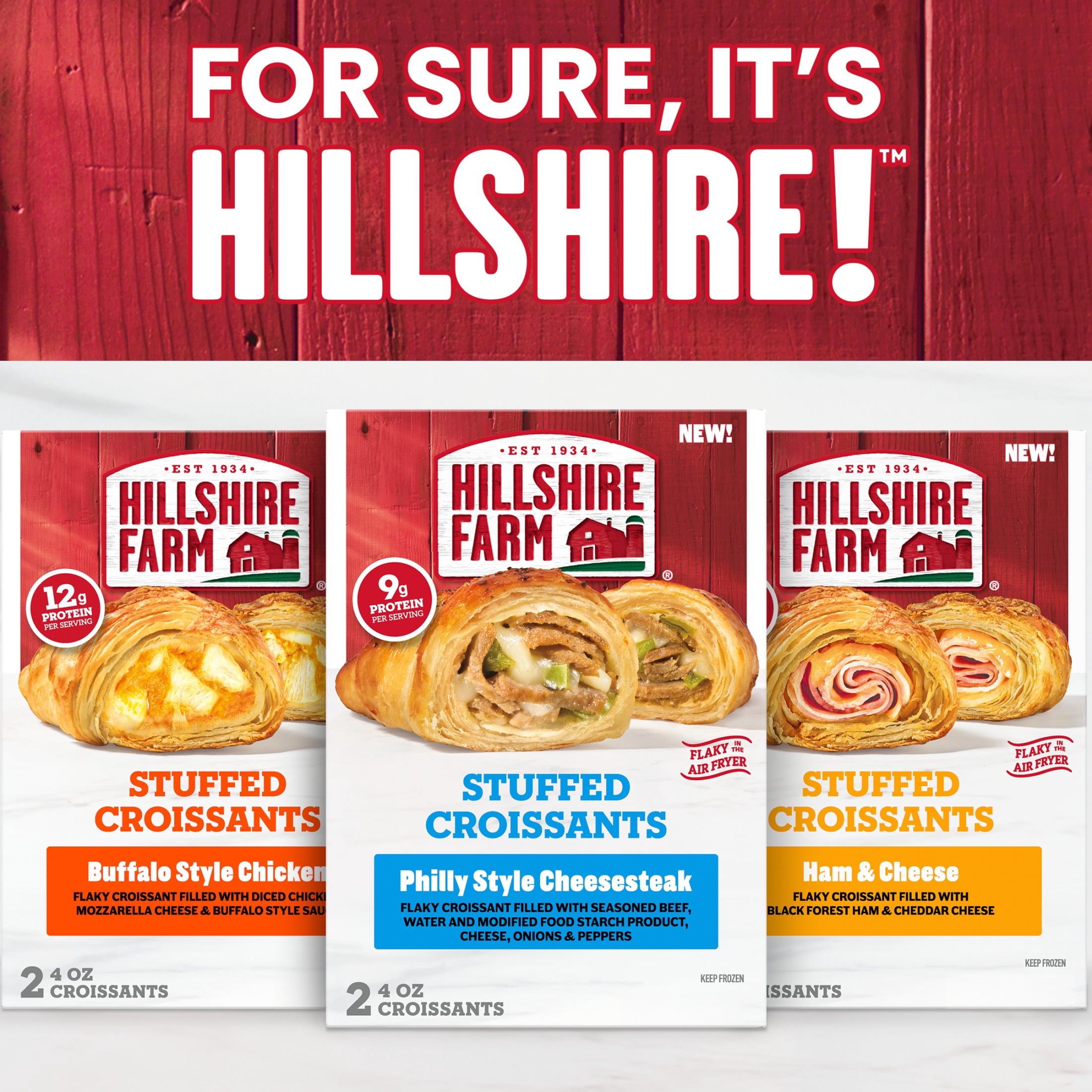 Hillshire Farm Philly Style Cheesesteak Stuffed Croissants, 8 oz, 2 Count (Frozen)