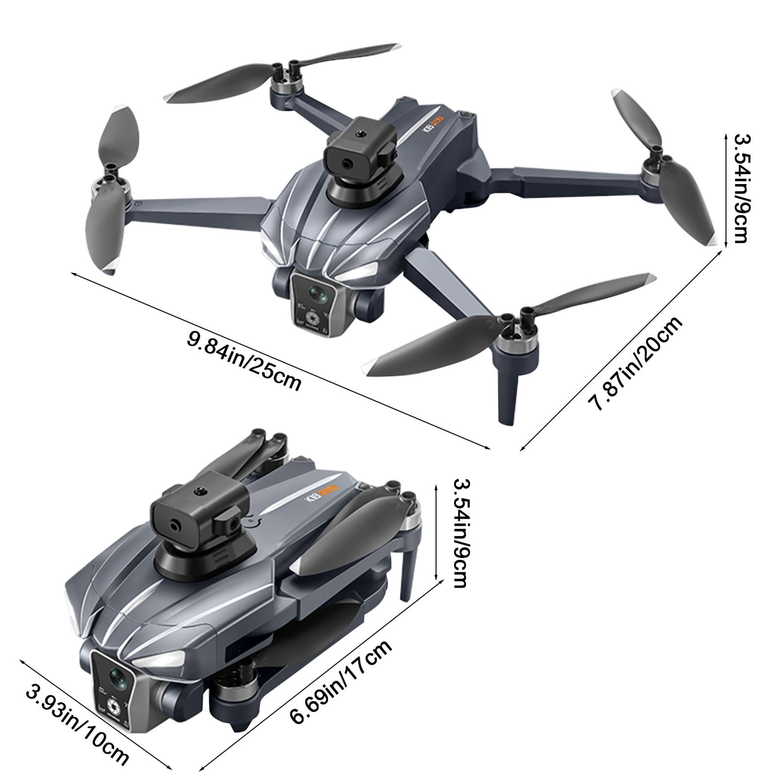 Drone with Camera, GPS RC Quadcopter with 4.5-Inch Screen Remote Control, 2K FPV, 20 Min Flight, Air Drop Function for Beginners and Adults