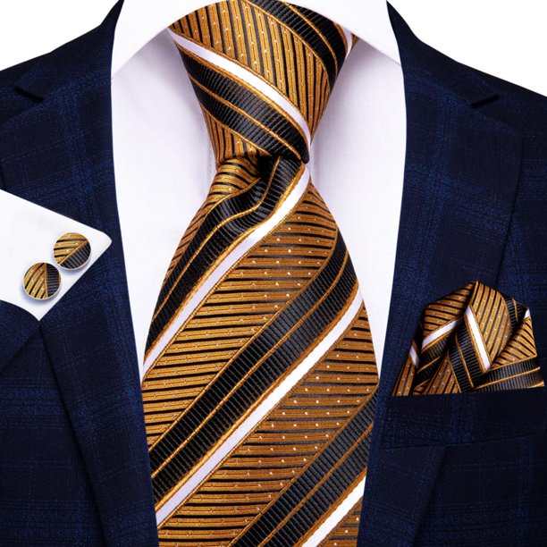 Corbata de boda de seda a rayas rojas y negras para hombre, regalo de gemelos a mano, corbata para hombre, moda para fiesta de negocios, envío directo Dengxun unisex