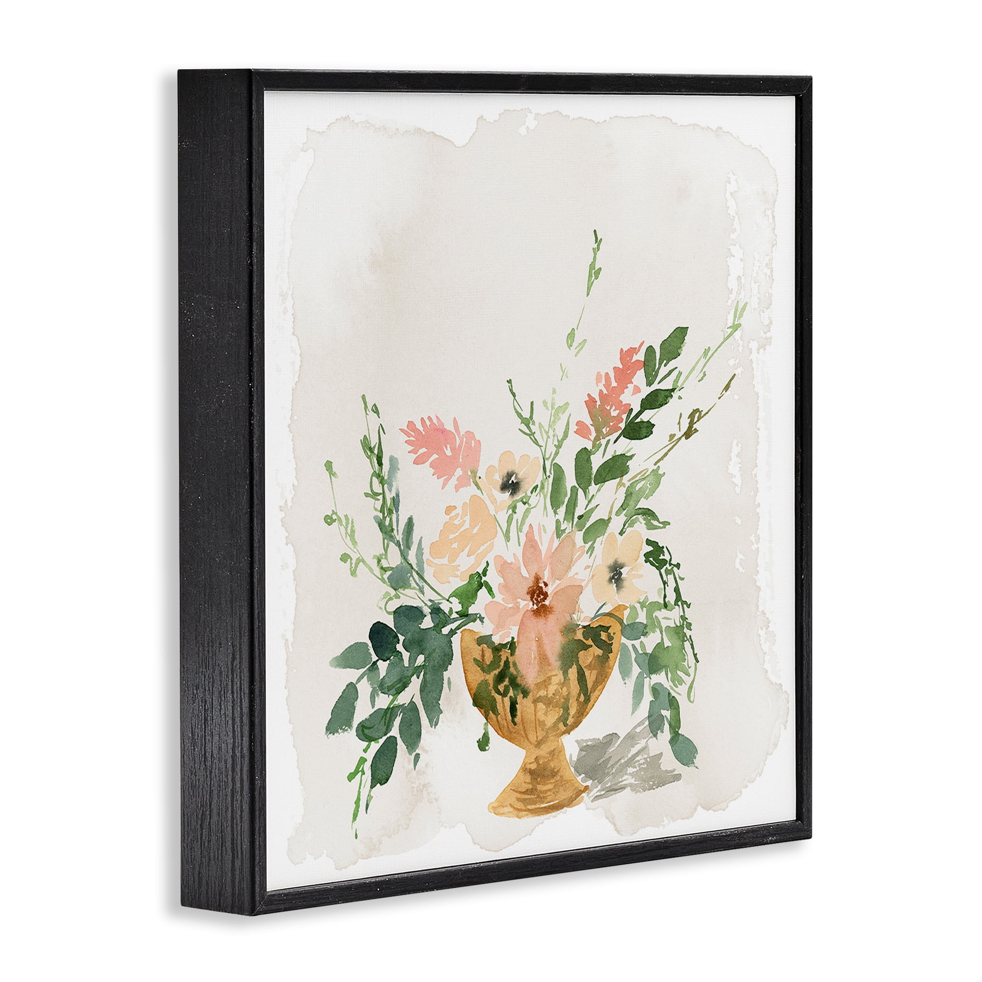 Stupell Industries Sunday's Best Florals Botanical & Floral Painting Black Framed Art Print Wall Art, 12 x 12