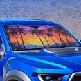 thumbnail image 4 of Xixirimido Windshield Sun Shade for Car SUV Truck Foldable Sunshade for Car Windshield Block UV Rays Keep Your Vehicle Cool Car Interior Accessories, Palm Trees Sunset Glow, 4 of 8