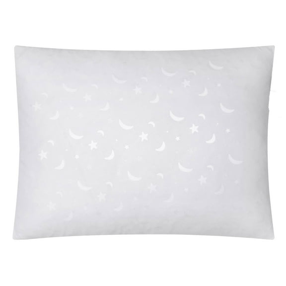 Snuze Embossed 18" x 24" Bed Pillow, White Moon