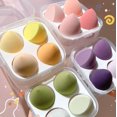thumbnail image 3 of Makeup Sponge Set Plastic Box Sponge Set Makeup Puff With Holder Soft Sponge (4 sponges, Pink), 3 of 5